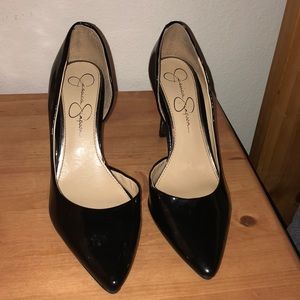 Jessica Simpson black patent heels size 7 1/2
